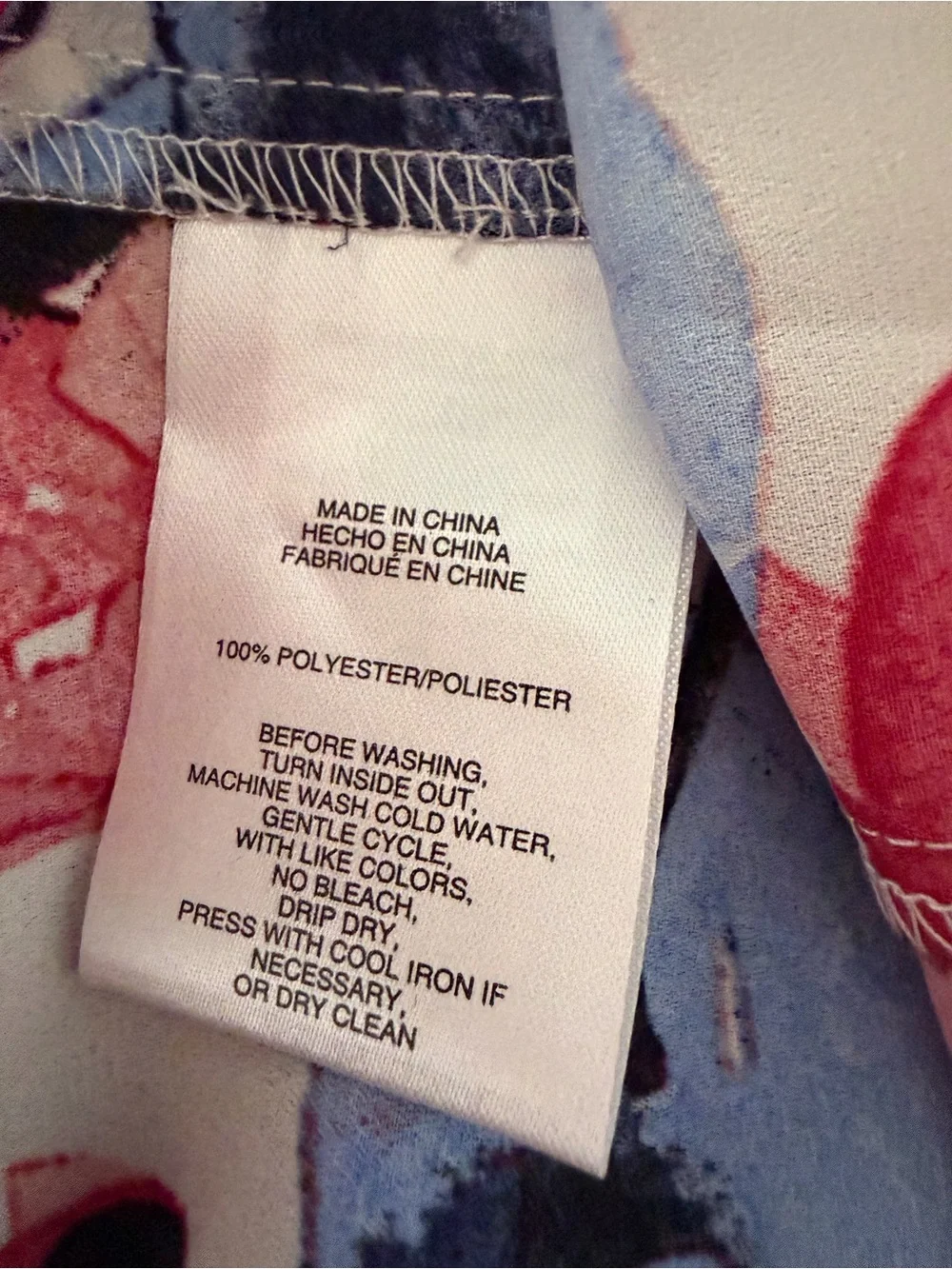 Jones New York Petite PM Floral Button Front Blouse Fresh Guava Multi NWT